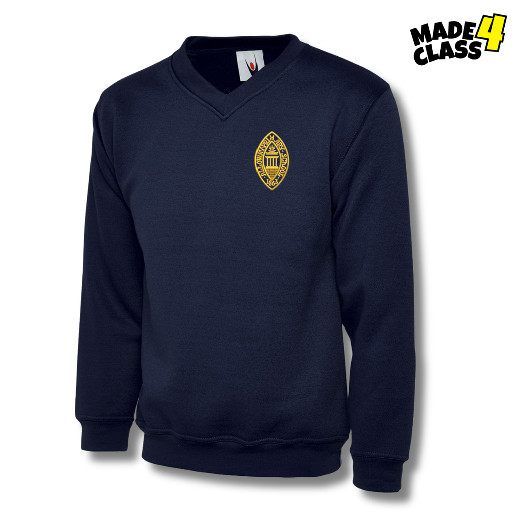 Alloway Primary UNEEK Classic School V-Neck Sweatshirt - Navy