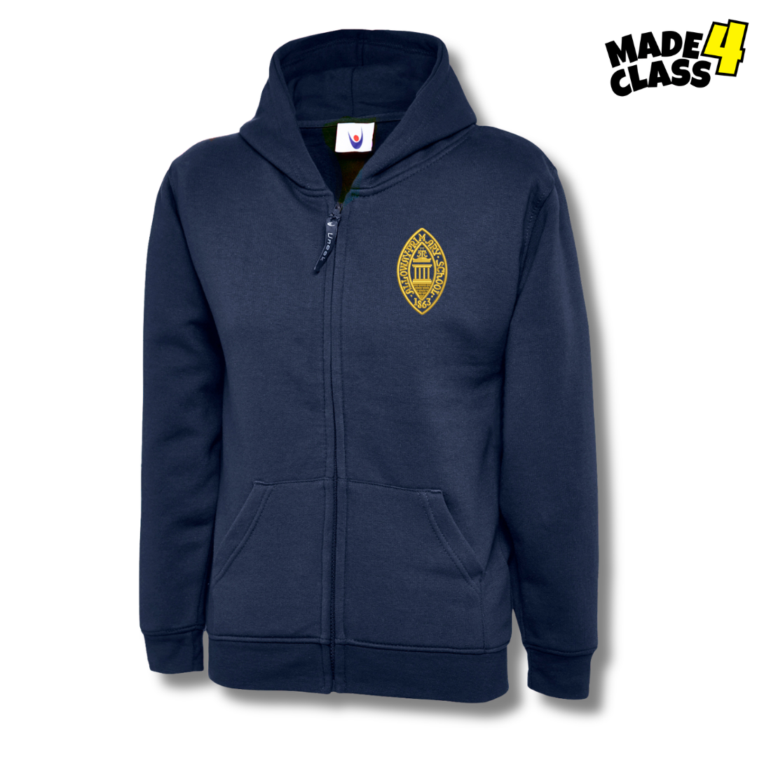 Alloway Primary UNEEK Classic School Zip Up Hoodie - Navy