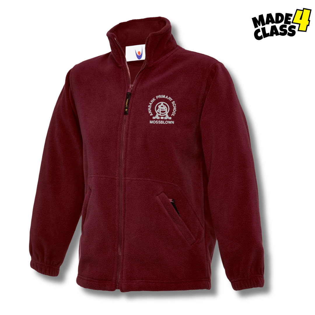 Annbank Primary UNEEK Classic School Fleece Jacket - Maroon