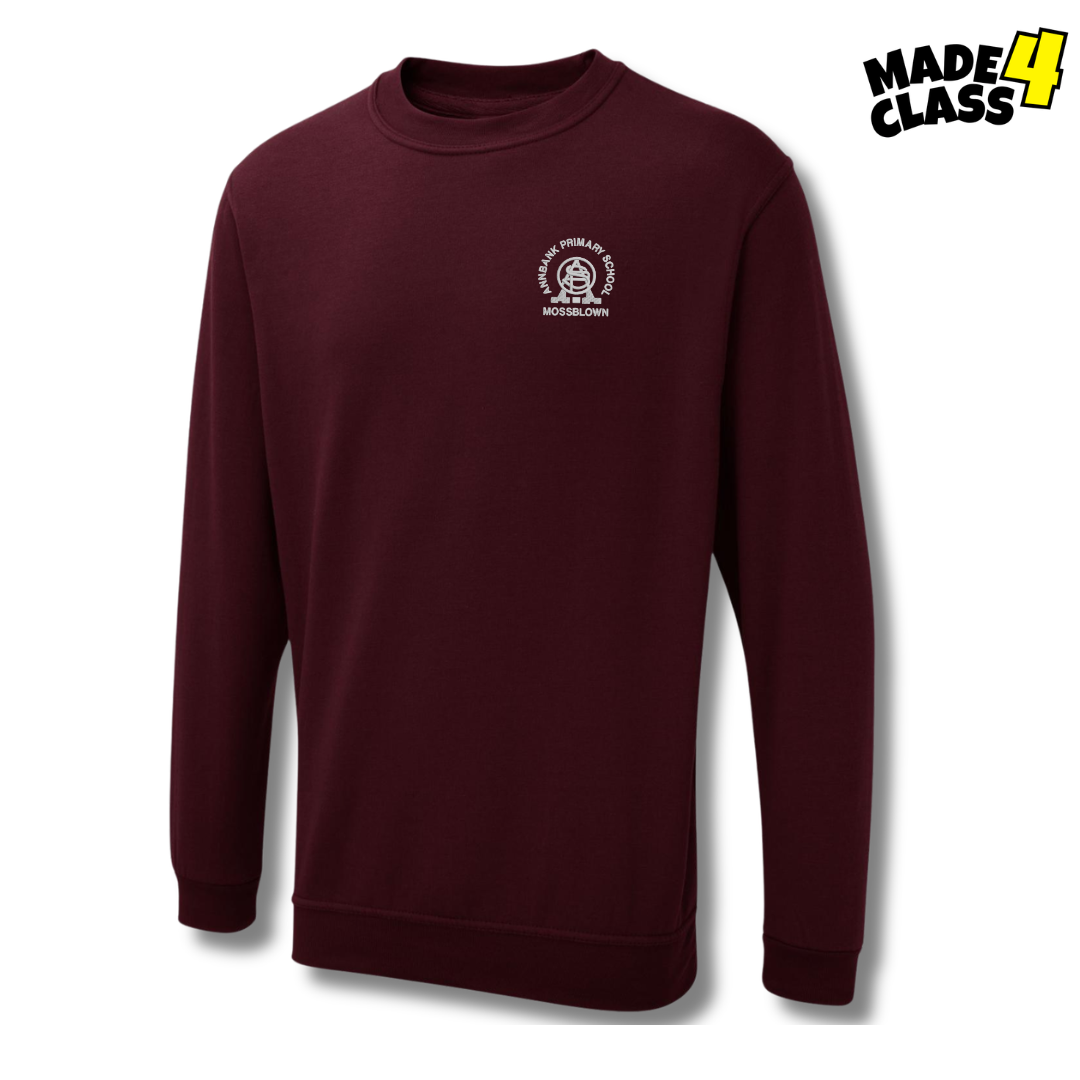 Annbank Primary UX Classic School Sweatshirt - Maroon