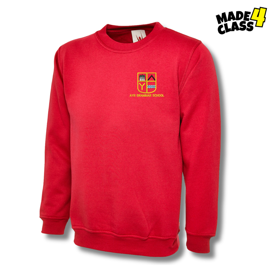 Ayr Grammar School UX Classic School Sweatshirt - Red
