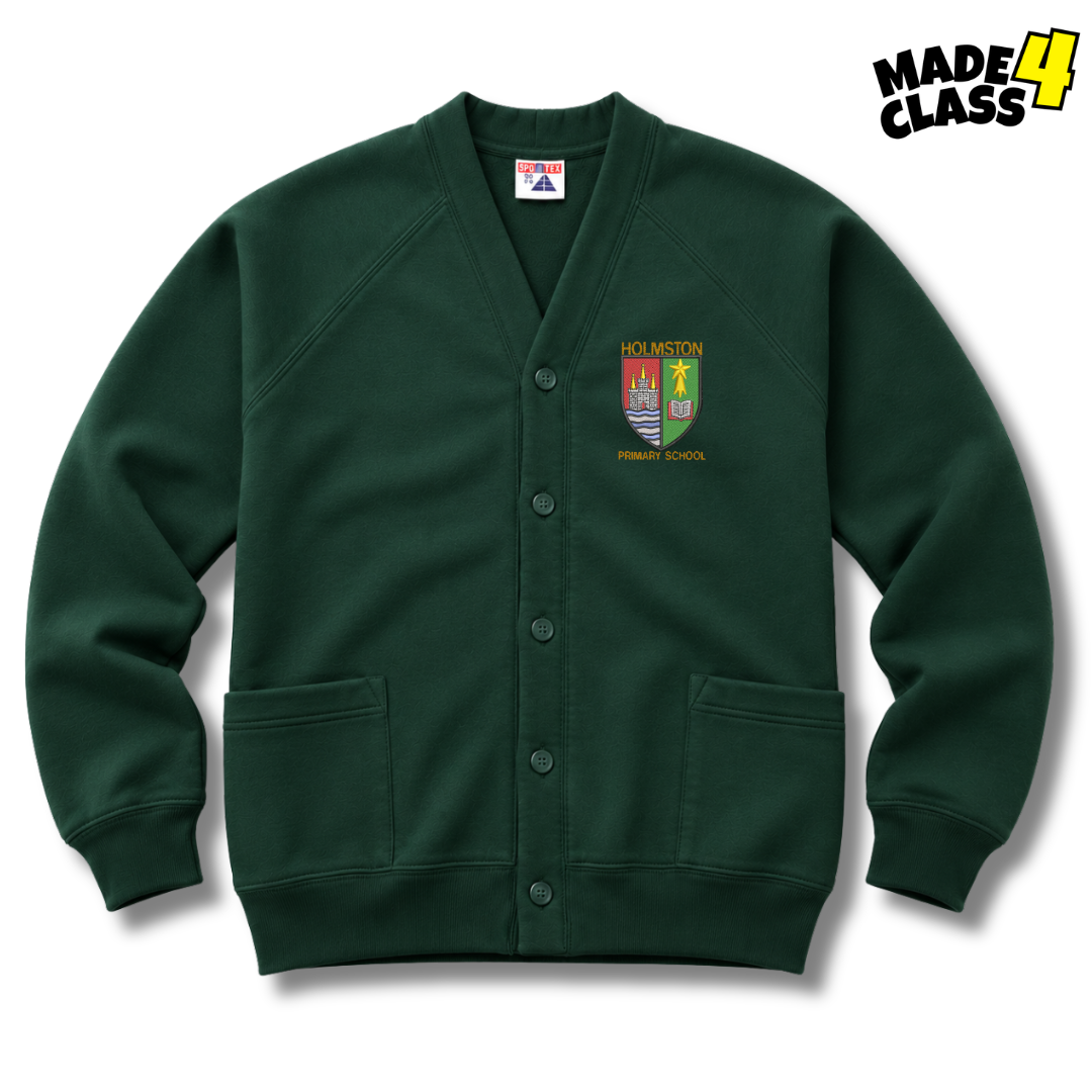 Holmston Primary Sportex Cardigan - Bottle Green