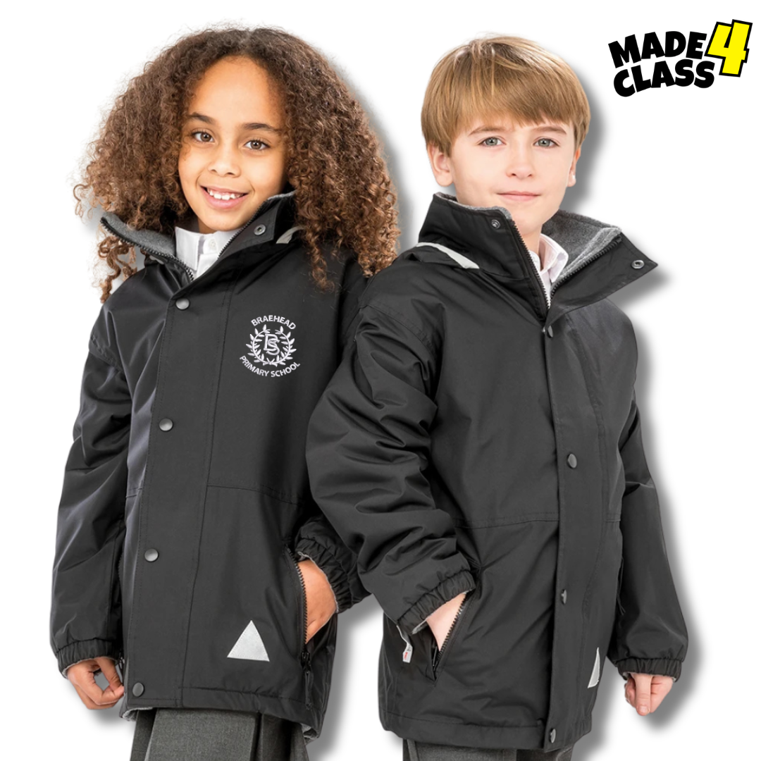 Braehead Primary Fleece Lined Storm Jacket - Black
