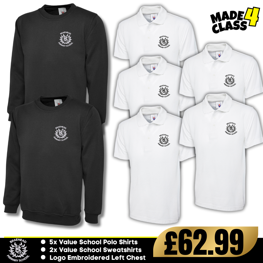 Braehead Primary School Uneek Value Schoolwear Bundle