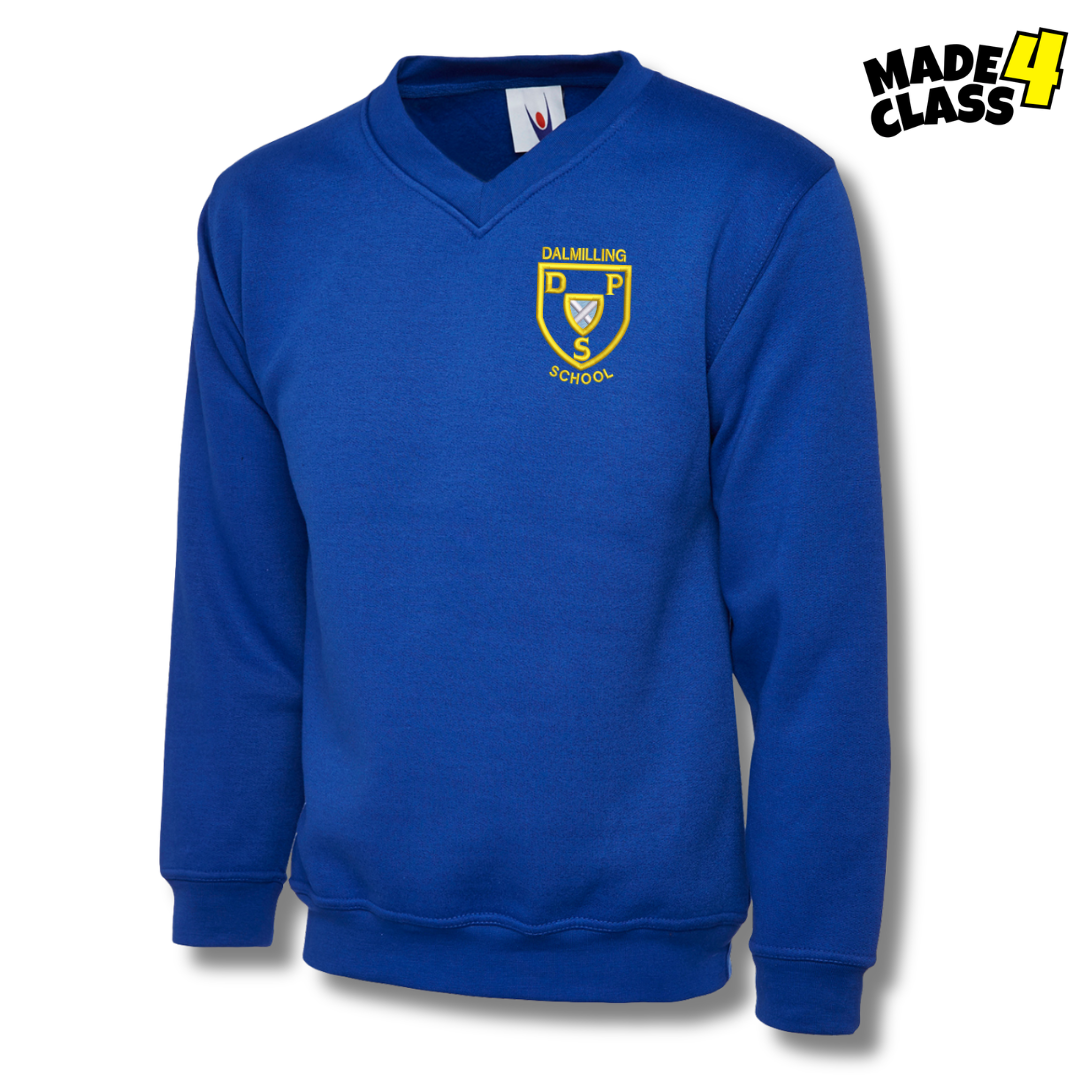 Dalmilling Primary UNEEK Classic School V-Neck Sweatshirt - Royal