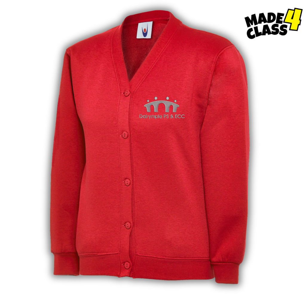 Dalrymple Primary School UNEEK Classic School Cardigan Sweatshirt - Red