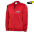 Dalrymple Primary School UNEEK Classic School Cardigan Sweatshirt - Red