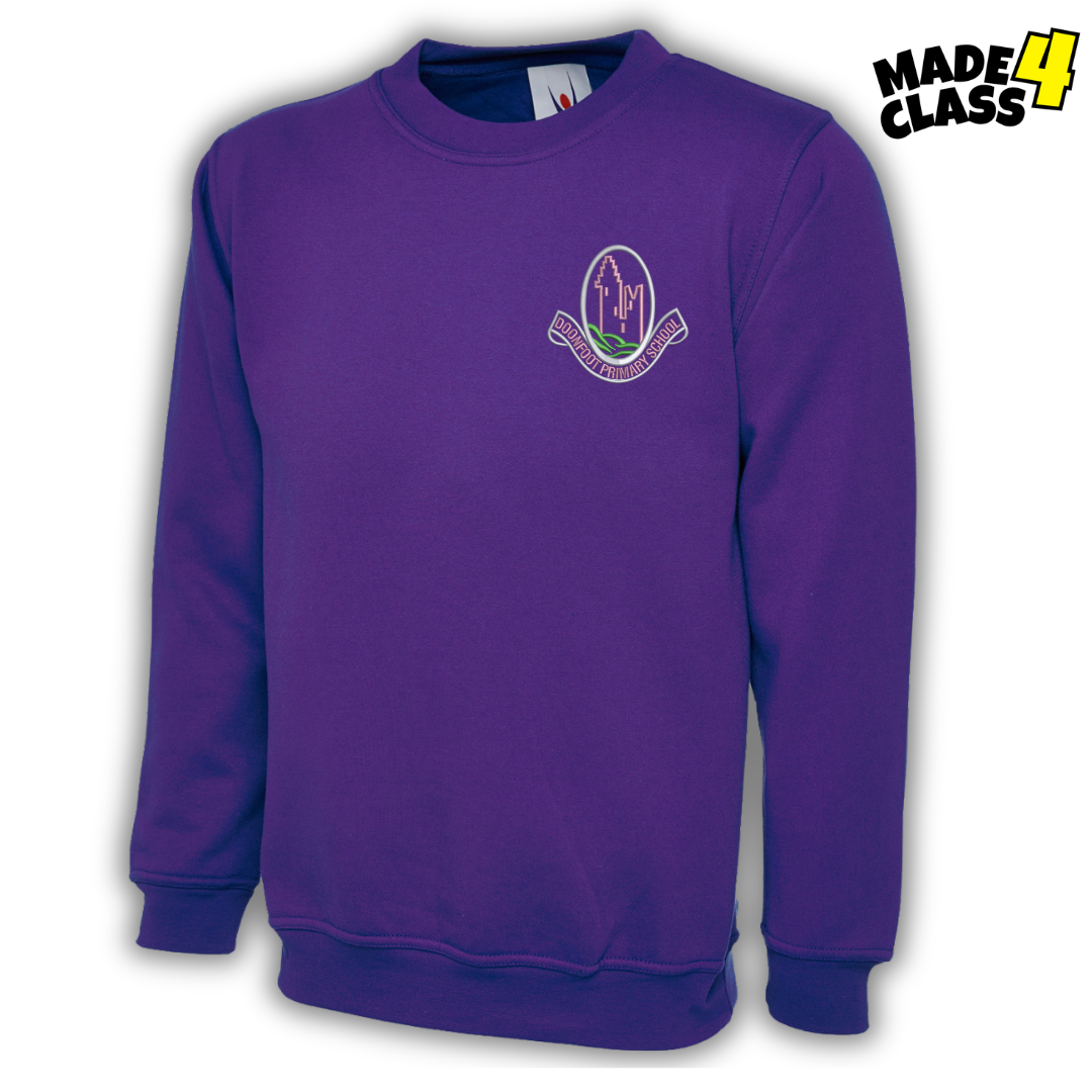 Doonfoot Primary UNEEK Classic School Sweatshirt - Puprle