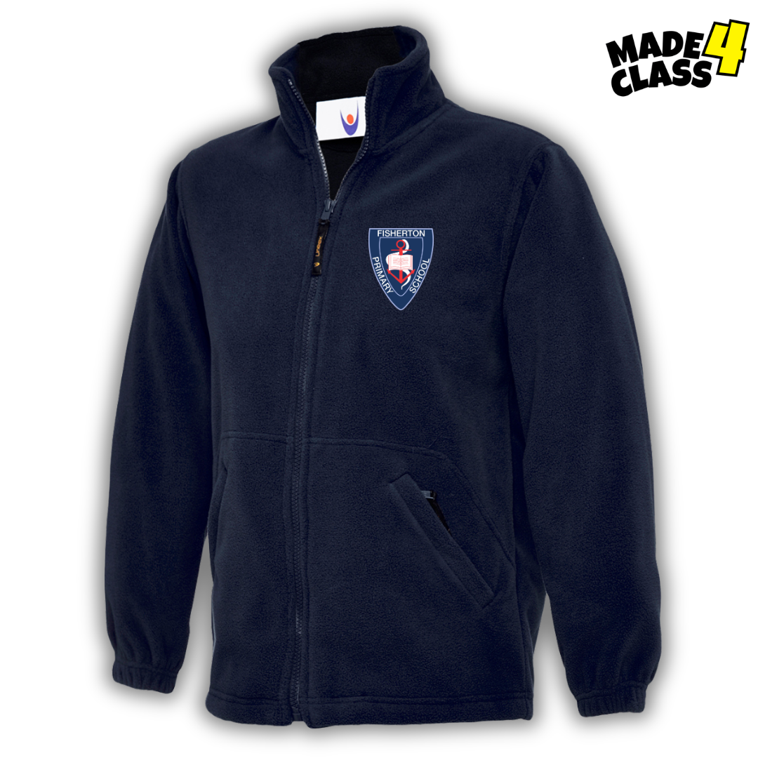 Fisherton Primary UNEEK Classic School Fleece Jacket - Navy