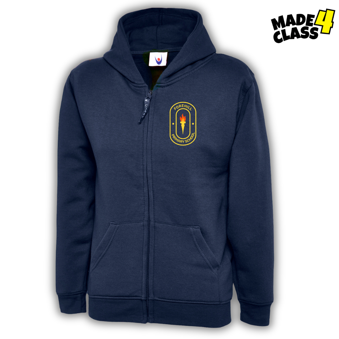 Forehill Primary UNEEK Classic School Zip Up Hoodie - Navy