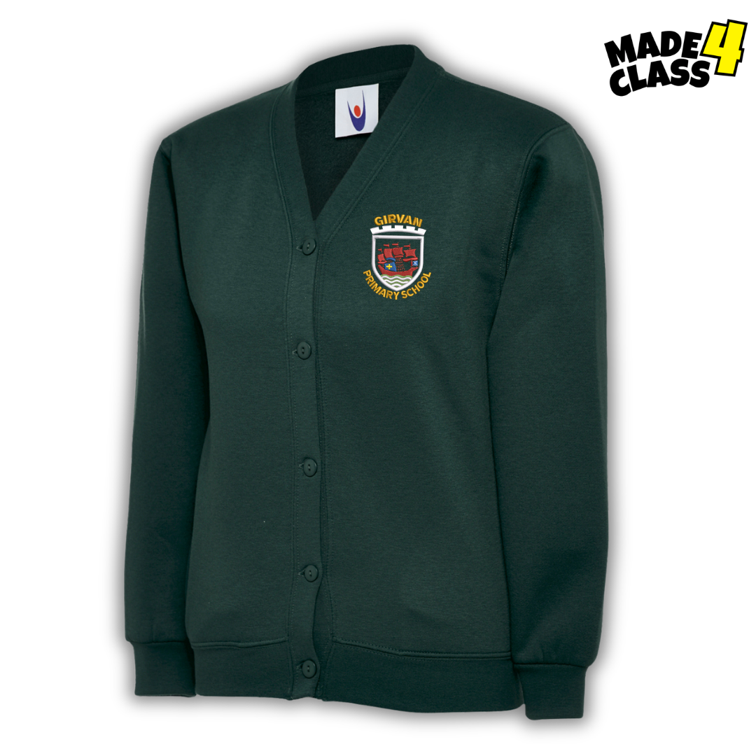 Girvan Primary UNEEK Classic School Cardigan Sweatshirt - Bottle
