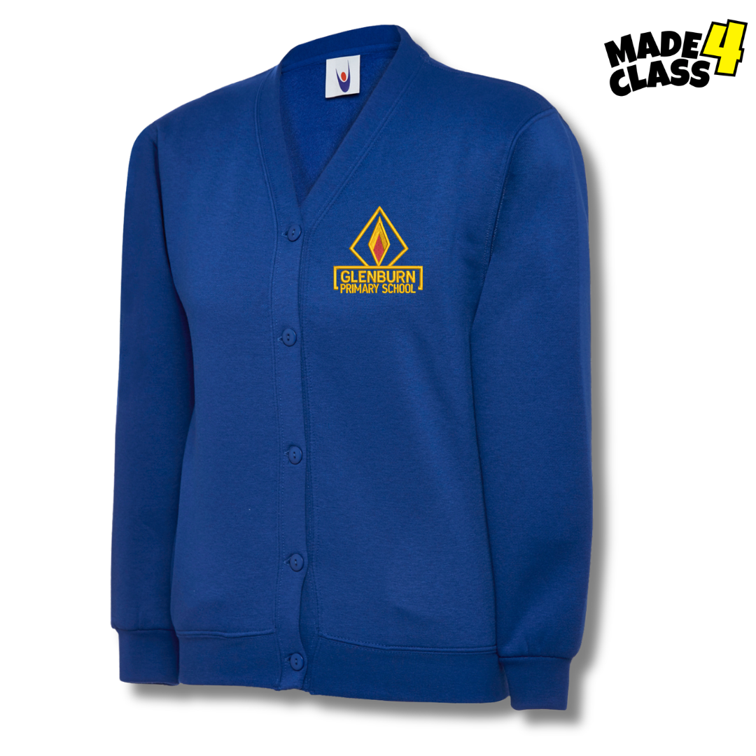 Glenburn Primary UNEEK Classic School Cardigan Sweatshirt - Royal