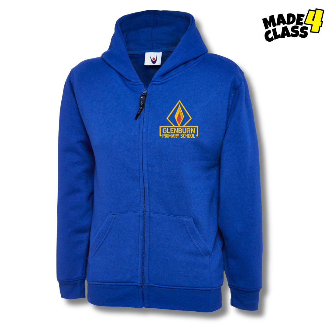 Glenburn Primary UNEEK Classic School Zip Up Hoodie - Royal