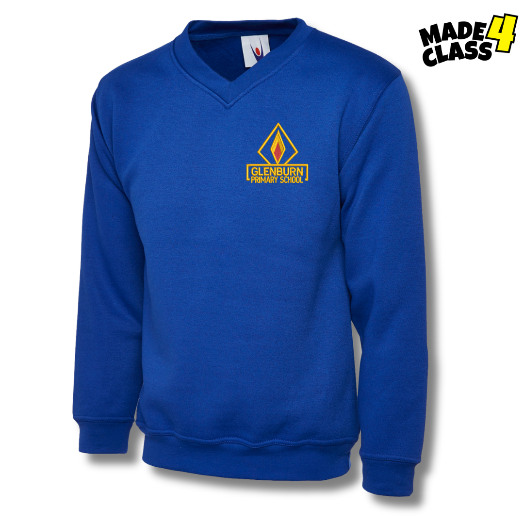Glenburn Primary UNEEK Classic School V-Neck Sweatshirt - Royal