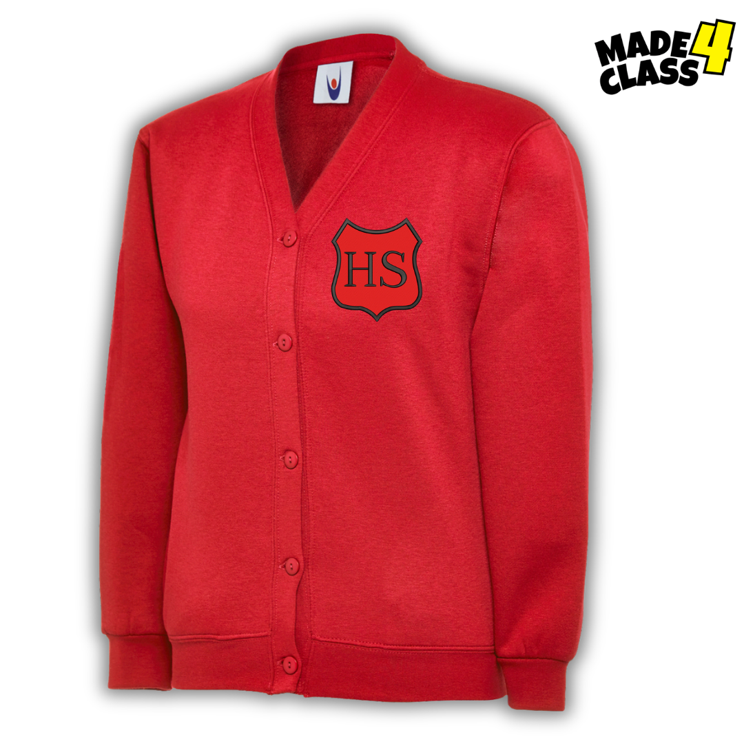 Heathfield Primary School UNEEK Classic School Cardigan Sweatshirt - Red