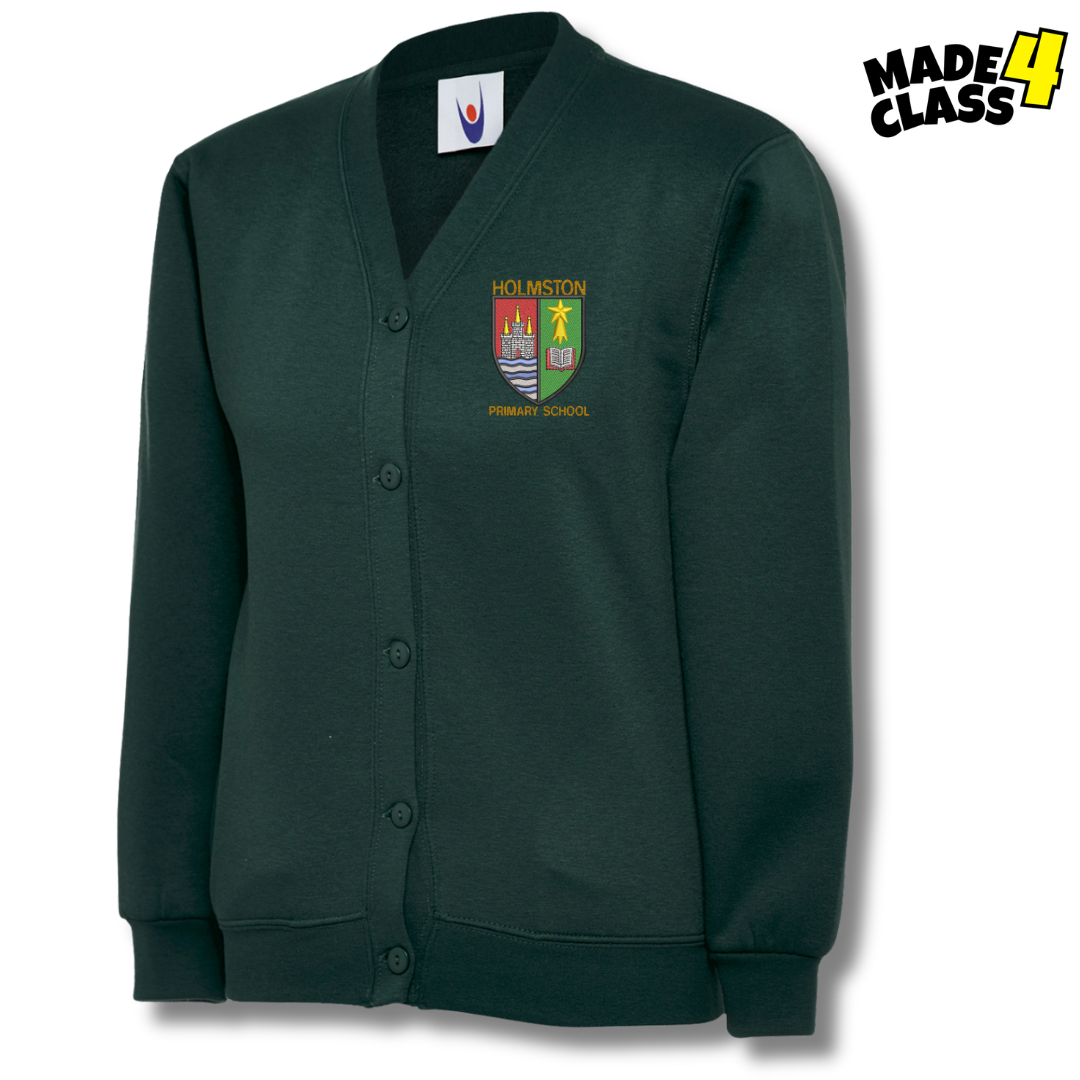 Holmston Primary UNEEK Classic School Cardigan Sweatshirt - Bottle