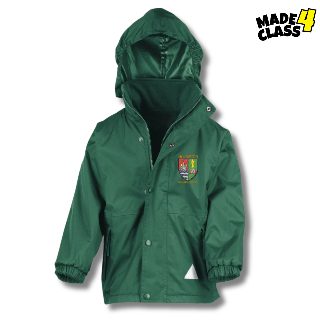 Holmston Primary Fleece Lined Storm Jacket - Bottle Green