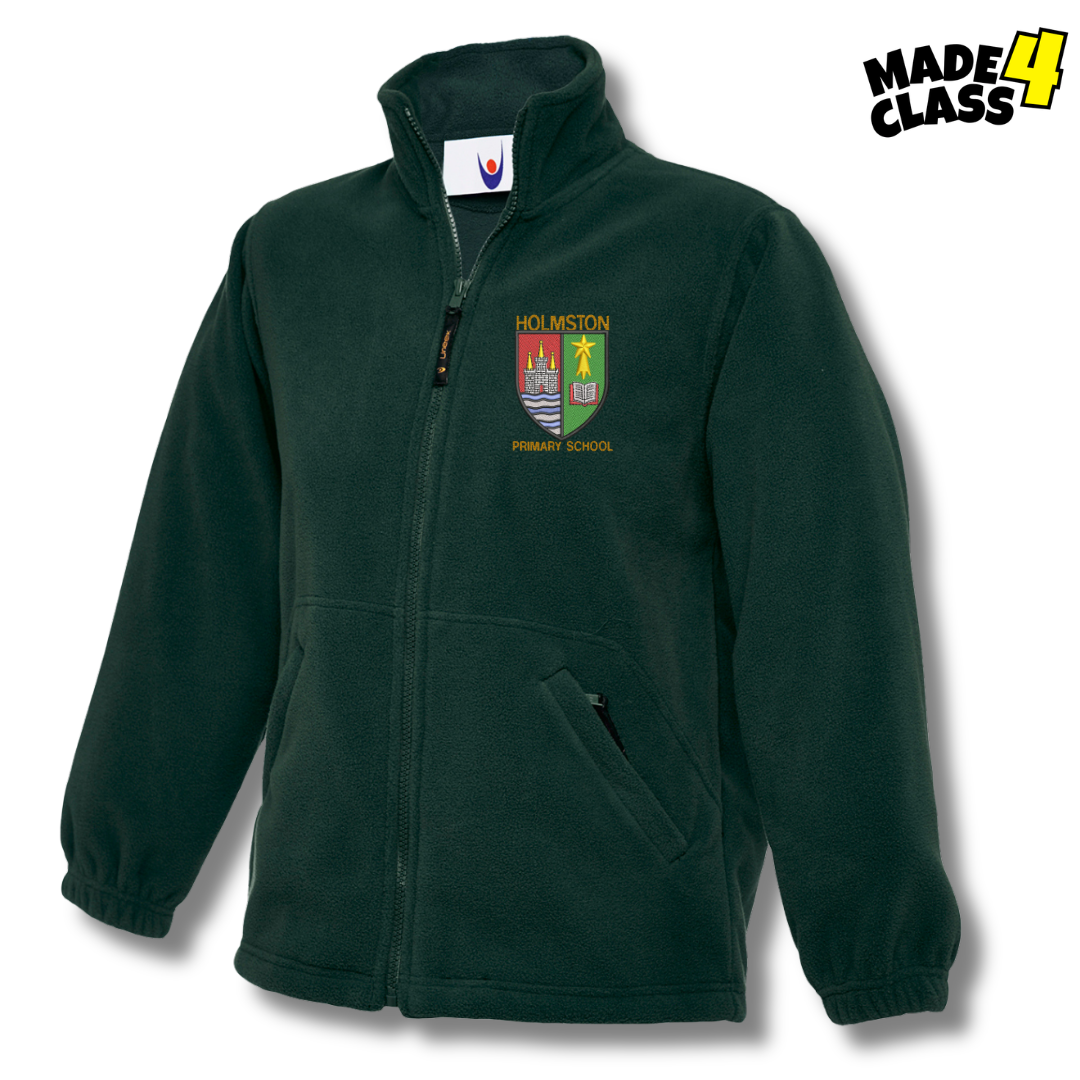 Holmston Primary UNEEK Classic School Fleece Jacket - Bottle