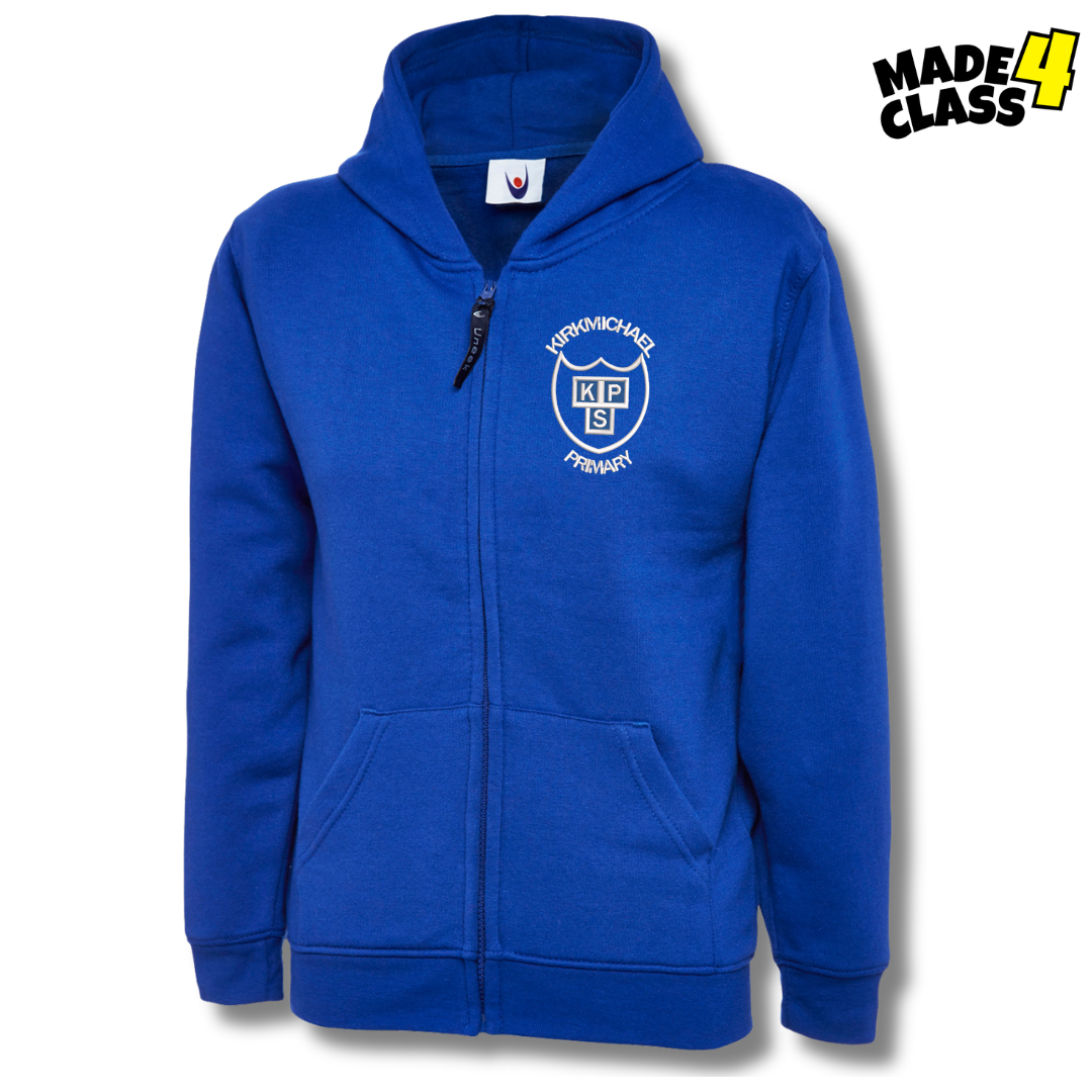 Kirkmichael Primary UNEEK Classic School Zip Up Hoodie - Royal