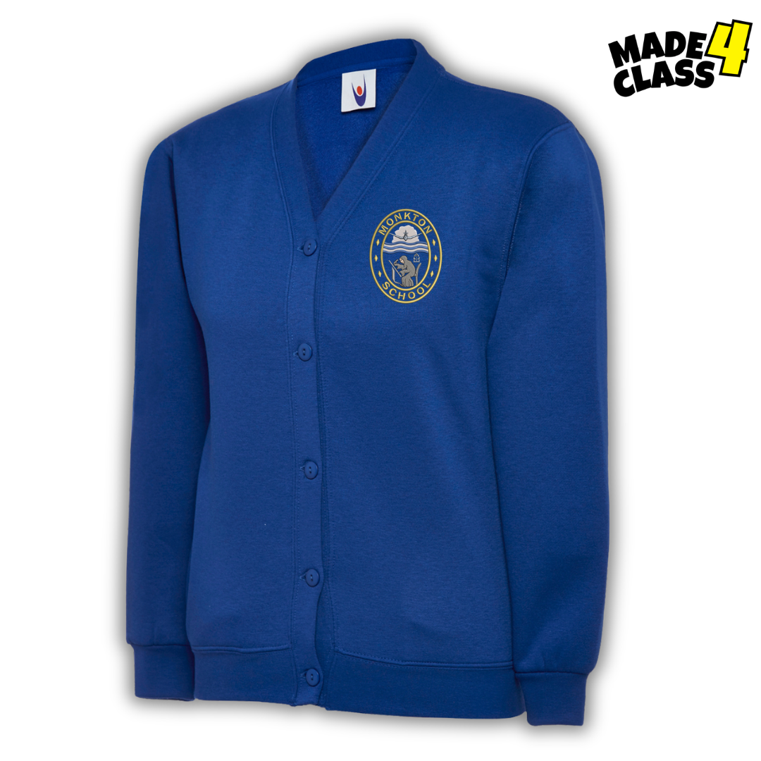 Monkton Primary UNEEK Classic School Cardigan Sweatshirt - Royal