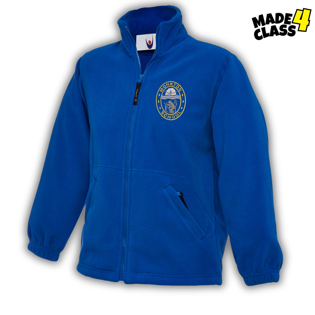 Monkton Primary UNEEK Classic School Fleece Jacket - Royal
