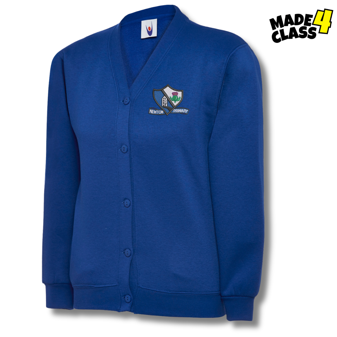 Newton Primary UNEEK Classic School Cardigan Sweatshirt - Royal