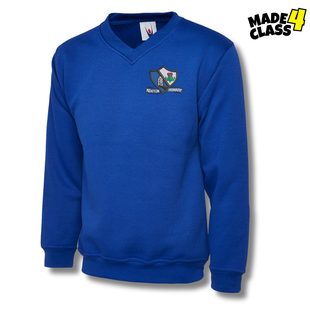 Newton Primary UNEEK Classic School V-Neck Sweatshirt - Royal