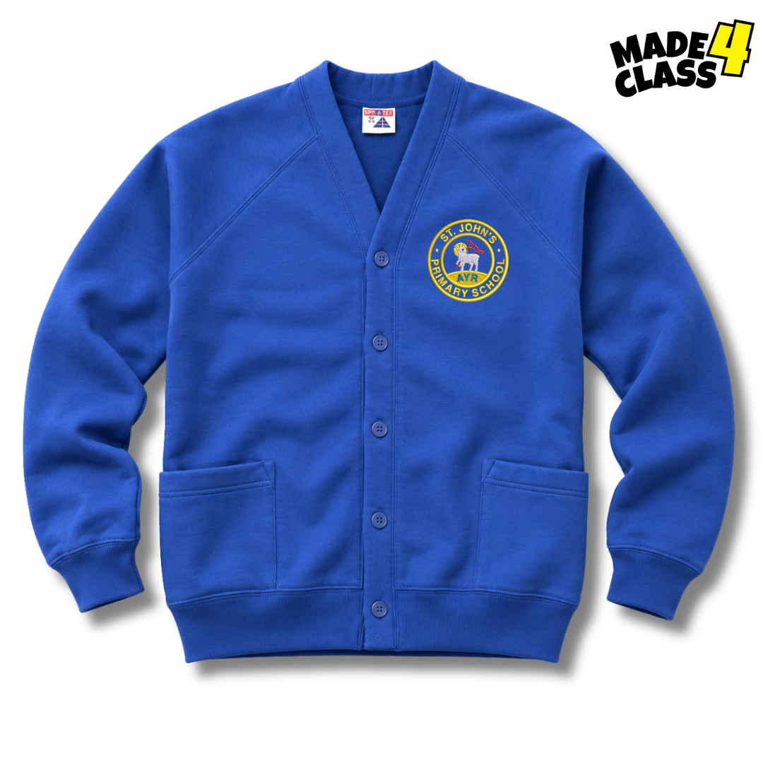 St Johns Primary Sportex Cardigan - Royal
