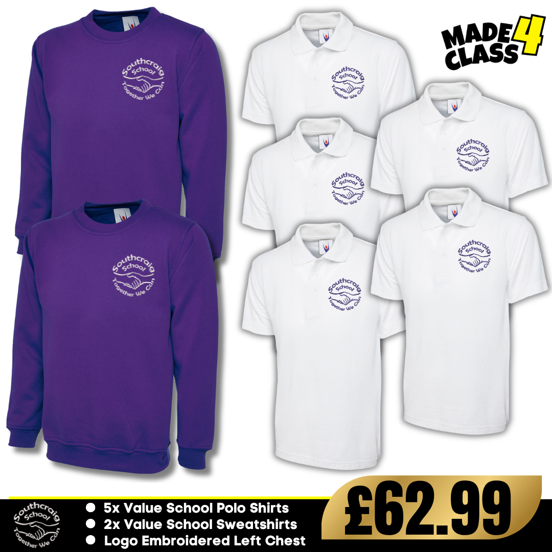 Southcraig Primary School Uneek Value Schoolwear Bundle