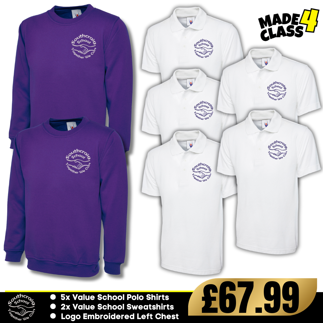 Southcraig Primary School Uneek Value Schoolwear Bundle