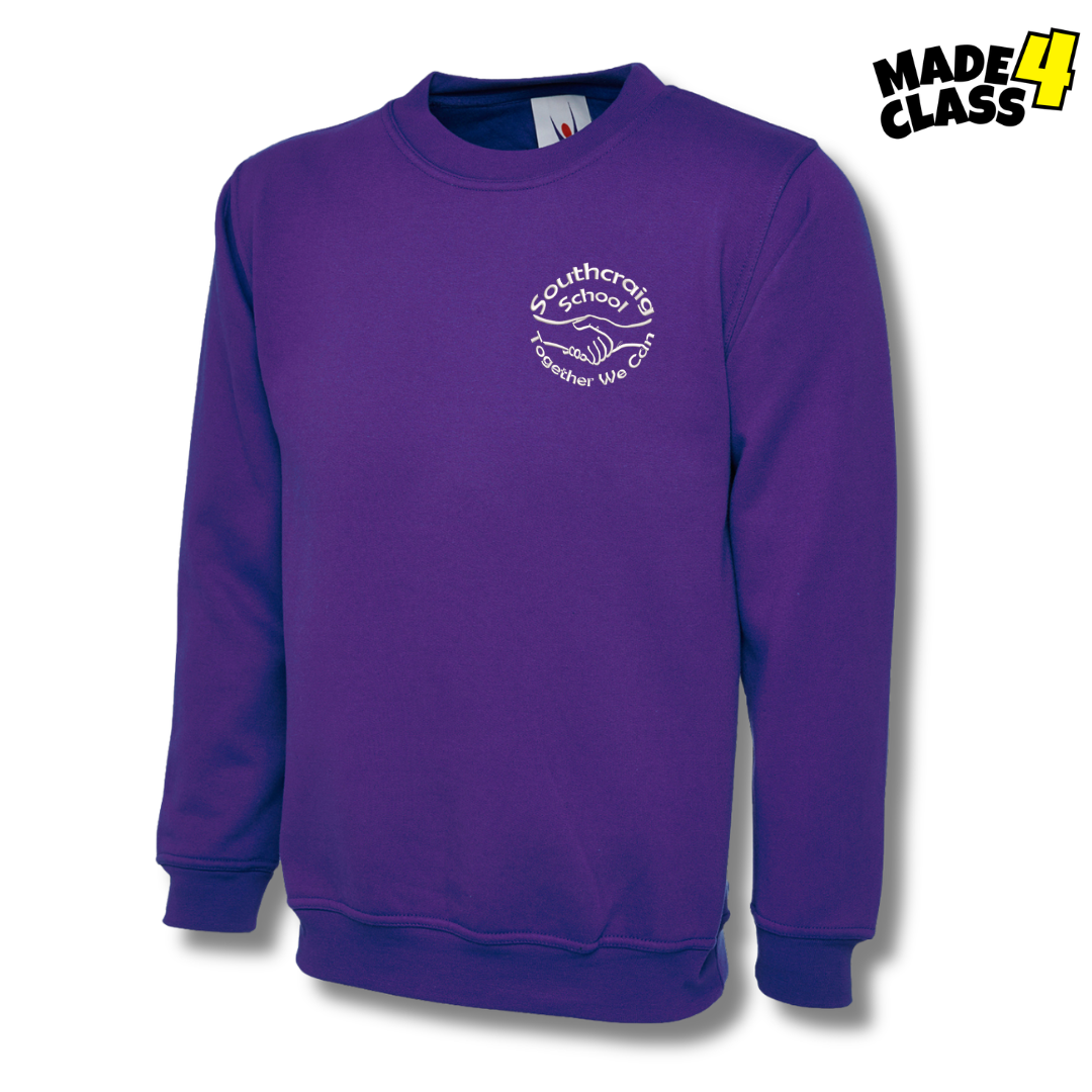 Southcraig Primary Uneek UNEEK Classic School Sweatshirt - Purple