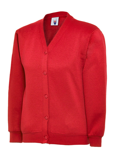 Ayr Grammar School UNEEK Classic School Cardigan Sweatshirt - Red