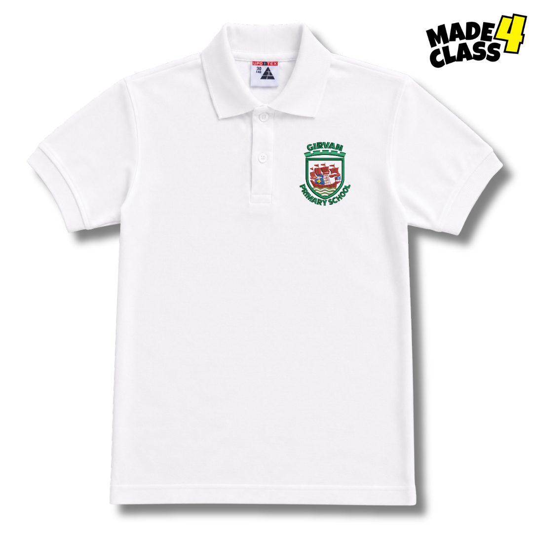 Girvan Primary School Sportex Polo Shirt - White