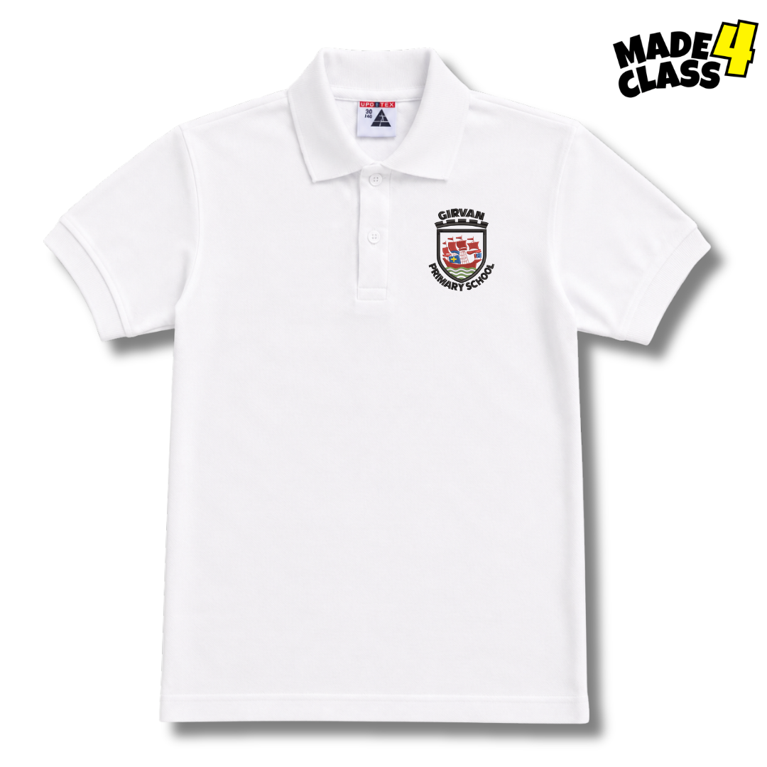 Girvan Primary School Sportex Polo Shirt - White