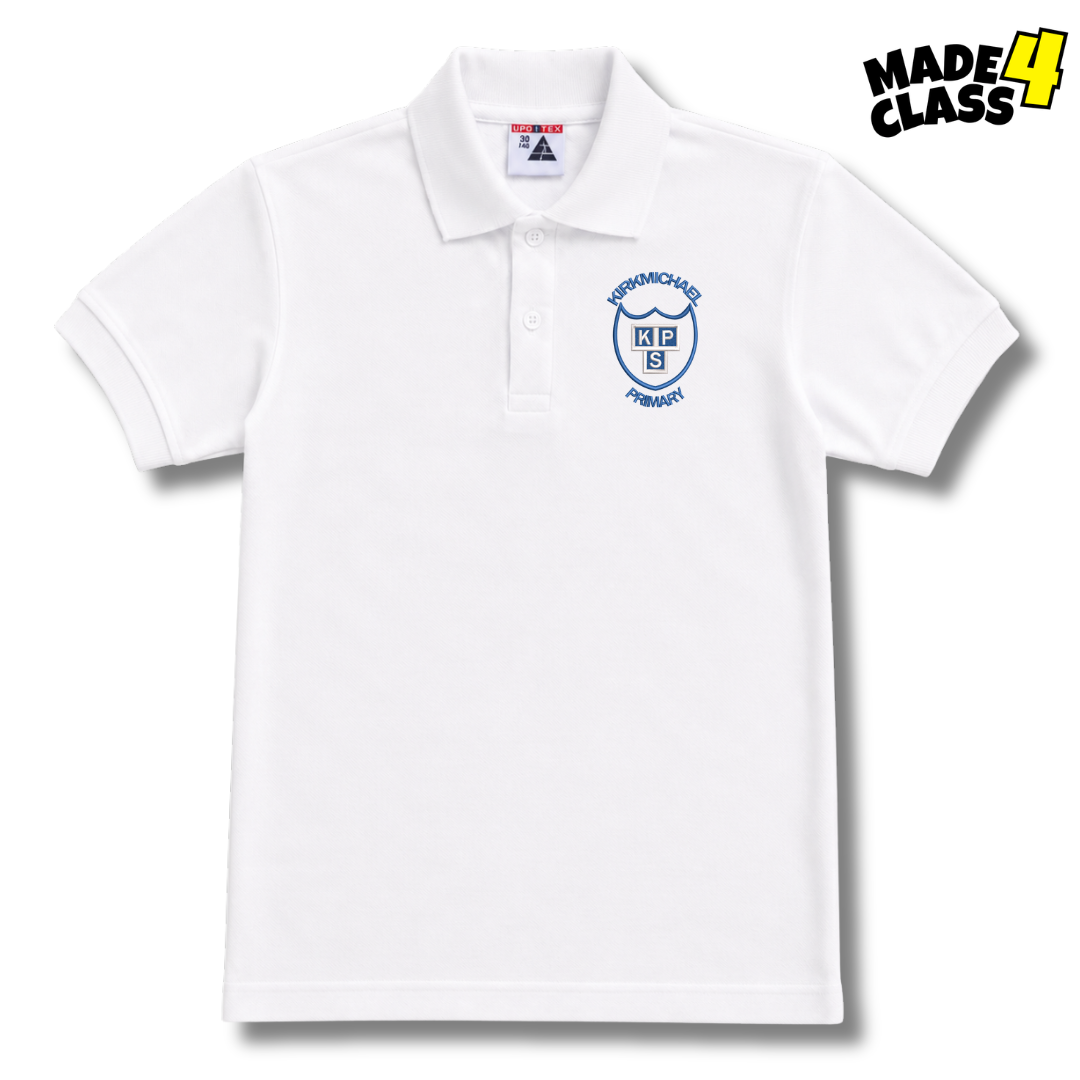 Kirkmichael Primary School Sportex Polo Shirt - White