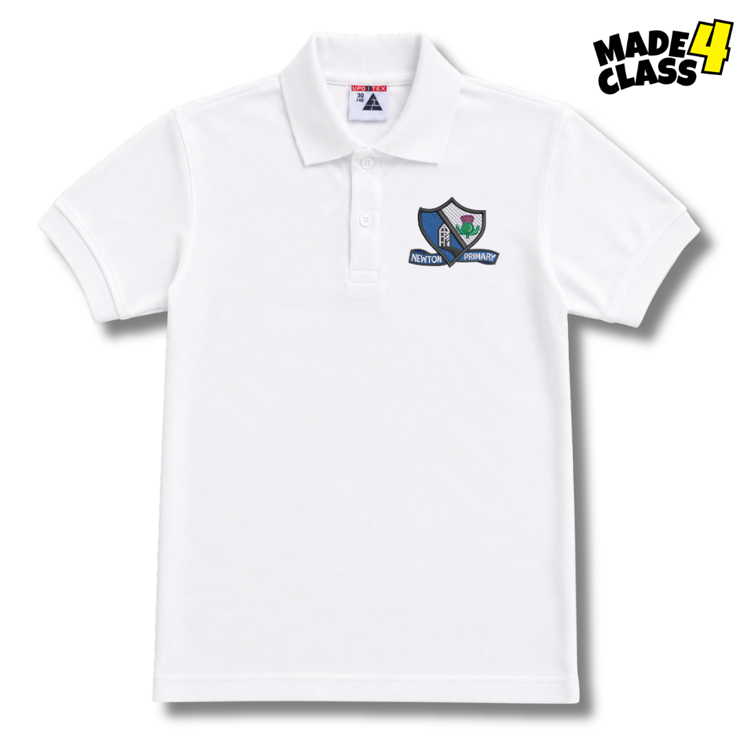 Newton Primary School Sportex Polo Shirt - White