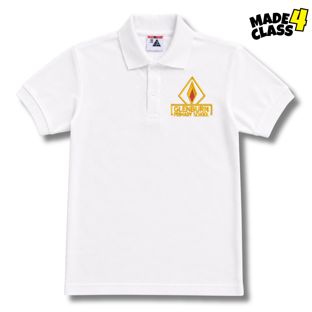Glenburn Primary School Sportex Polo Shirt - White